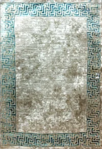 سجادة صنوبي  84A-بيج×تركواز