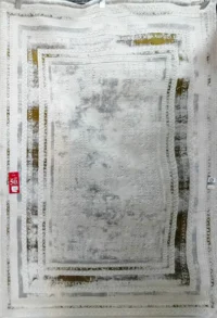 سجادة زيلا  25C-ذهبي×رصاصي ف