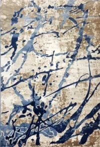 سجادة بريق  مشبح هيفي-ازرق×بيج