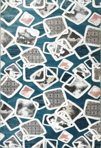 سجادة العاصمة مربعات متداخلة-تركواز