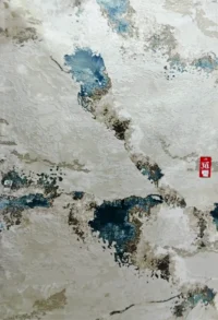 سجادة زويا  51A-كريمي×ازرق