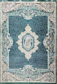 سجادة نيو كلاسيك -28A كريمي×تركواز